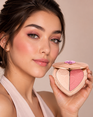 Charlotte Tilbury Pillow Talk Beauty Soulmates Face Palette Flawless Pink – Blush & Highlighter Duo Palette, Radiant Glow Makeup Compact, Buildable Soft Pink Finish