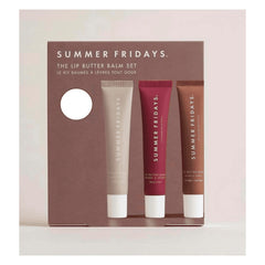Summer Fridays Lip Butter Balm Trio: Vanilla, Vanilla Beige, and Brown Sugar, 3 Count (Pack of 1)