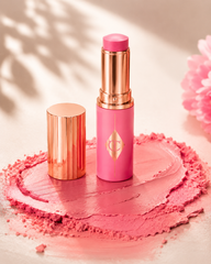 Charlotte Tilbury Unreal Blush Healthy Glow Stick Pinky Glow – Hydrating Cream Blush Stick, Dewy Radiant Finish, Buildable Pink Color for Cheeks