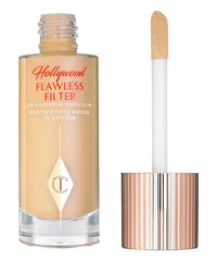 Charlotte Tilbury Mini Hollywood Flawless Filter, Travel Size, 2 Fair - Customizable Face Liquid Makeup Booster, Tinted Primer, Foundation, Highlighter, Moisturizer 6 TAN / DORE