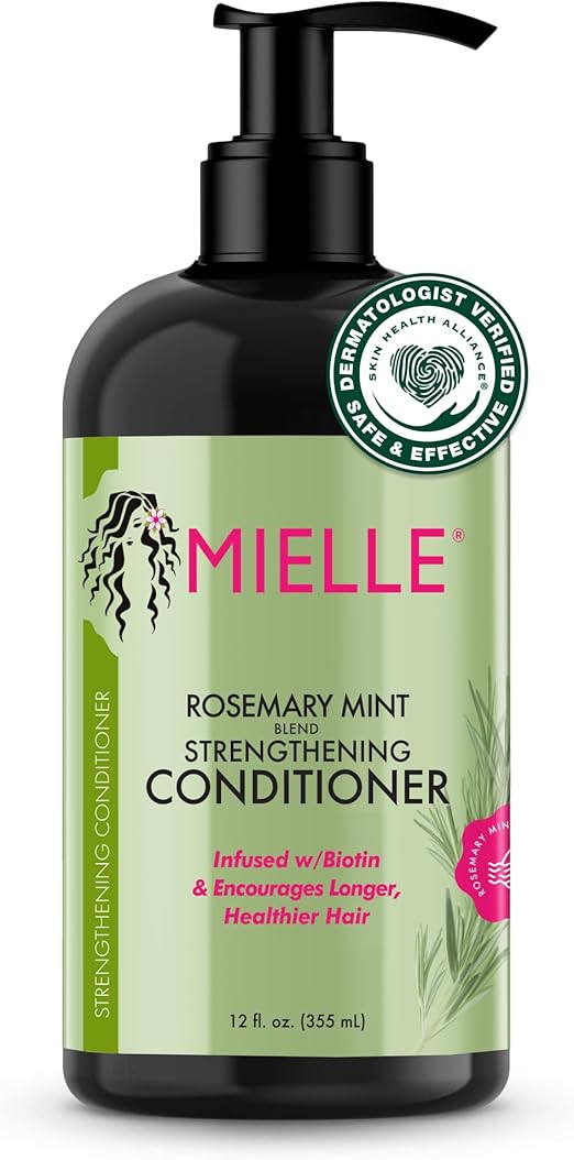 Mielle Organics Rosemary Mint Strengthening Conditioner with Biotin, 12 Ounce