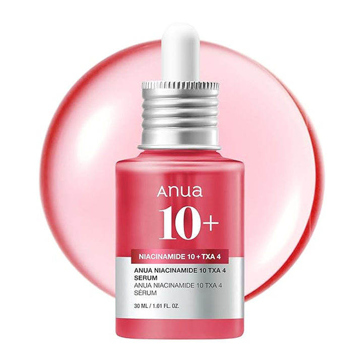 ANUA 10% Niacinamide+ 4% Tranexamic Acid Serum, Ceramide, Hyaluronic Acid, Vitamin B12 Natural color, Korean Glass Skin, Fragrance-Free, Korean Skincare, 30ml /1.01 fl.oz.