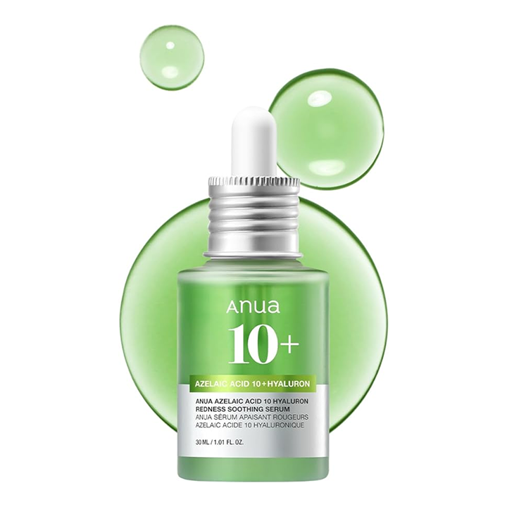 Anua Azelaic Acid 10 Hyaluron Redness Soothing Serum, Facial Serum for Sensitive skin, Hyaluronic Acid, Niacinamide, Spot Care, Natural Color, Vegan, Korean Skincare (30ml/ 1.01 fl oz.)