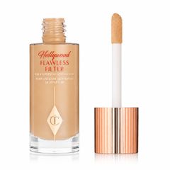 Charlotte Tilbury Mini Hollywood Flawless Filter, Travel Size, 2 Fair - Customizable Face Liquid Makeup Booster, Tinted Primer, Foundation, Highlighter, Moisturizer 6 TAN / DORE
