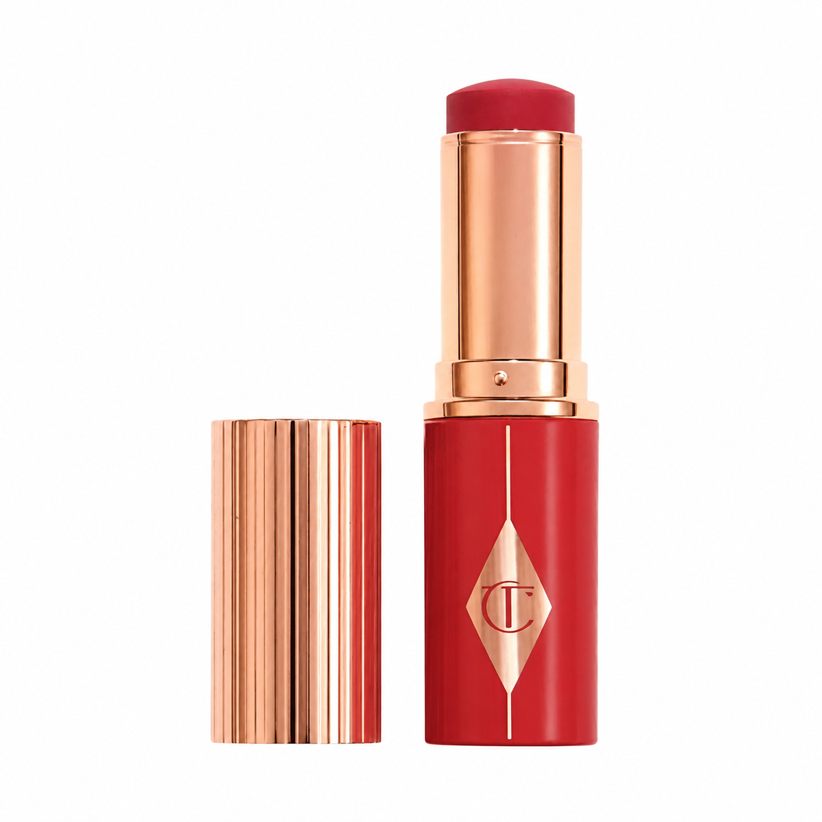 Charlotte Tilbury Unreal Blush Healthy Glow Stick Cherry Glow – Hydrating Cream Blush Stick, Dewy Radiant Finish, Buildable Color for Cheeks
