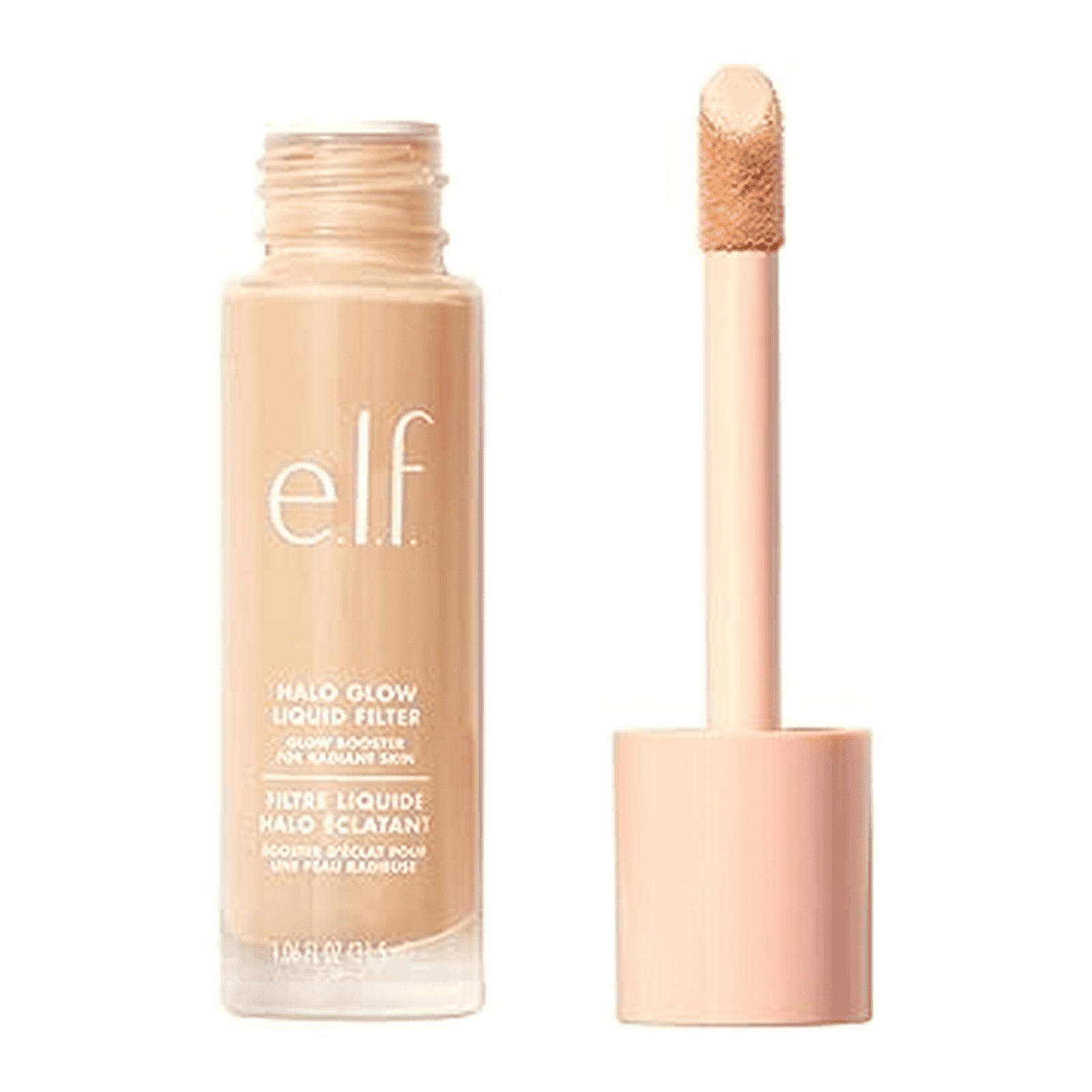 e.l.f. Halo Glow Liquid Filter, Complexion Booster for a Radiant, Soft Focused Look, with Hyaluronic Acid, Vegan & Cruelty Free, 0 Fair, 31.5 ml