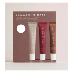 Summer Fridays Lip Butter Balm Trio: Vanilla, Vanilla Beige, and Brown Sugar, 3 Count (Pack of 1)