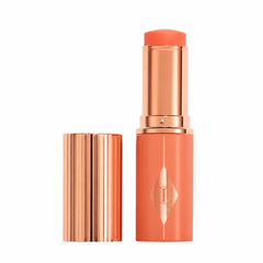 Charlotte Tilbury Unreal Blush Healthy Glow Stick Peachy Glow – Hydrating Cream Blush Stick, Dewy Radiant Finish, Buildable Peach Color for Cheeks
